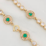 Pulso Tennis Halo Circulo 10.4 g / 19 cm / 7.96 mm Oro Amarillo 18K