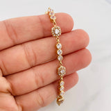 Pulso Tennis Halo 10 g / 20 cm / 6.4 mm Oro Amarillo 18K