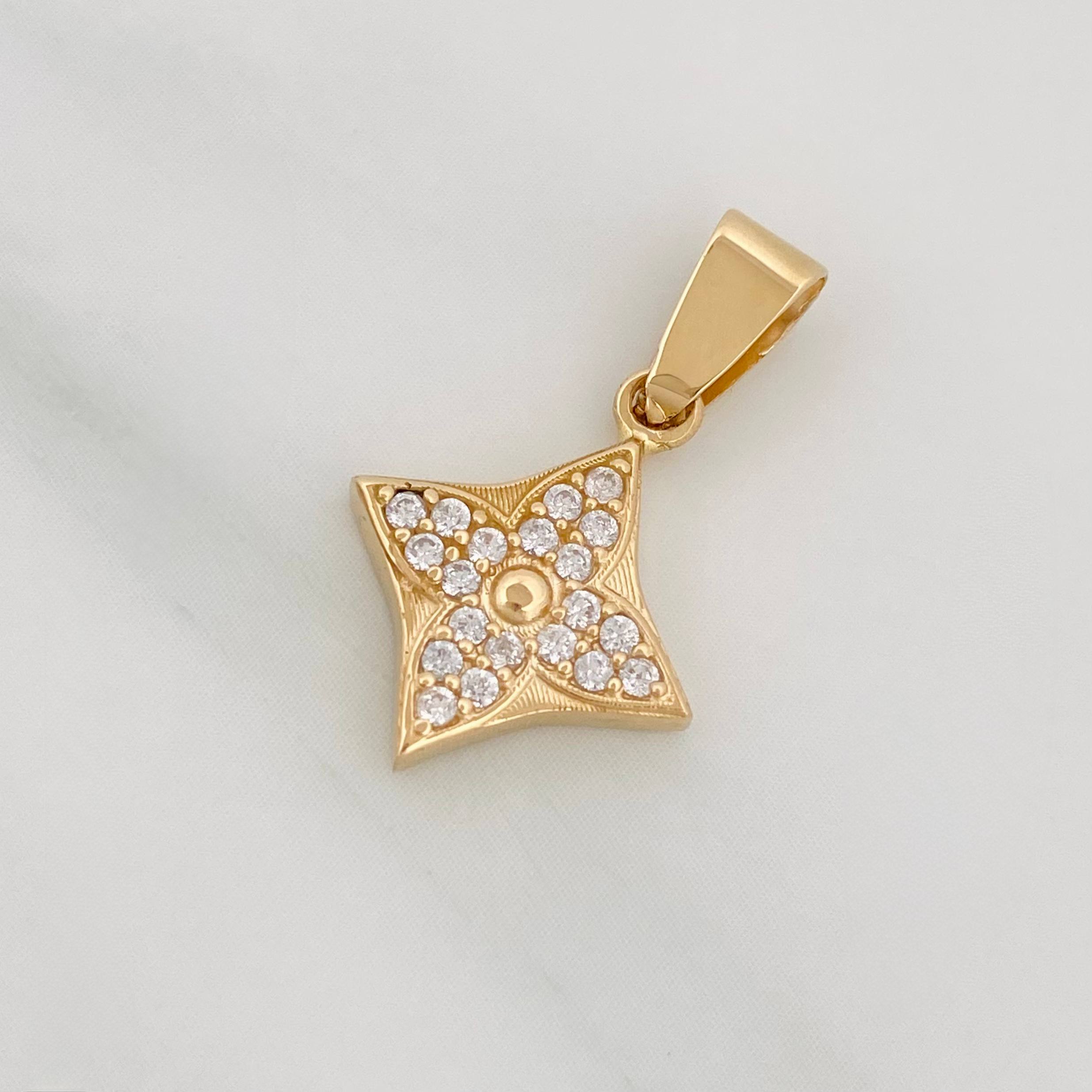 Dije Flor 2 g / 2 cm Oro Amarillo 18K