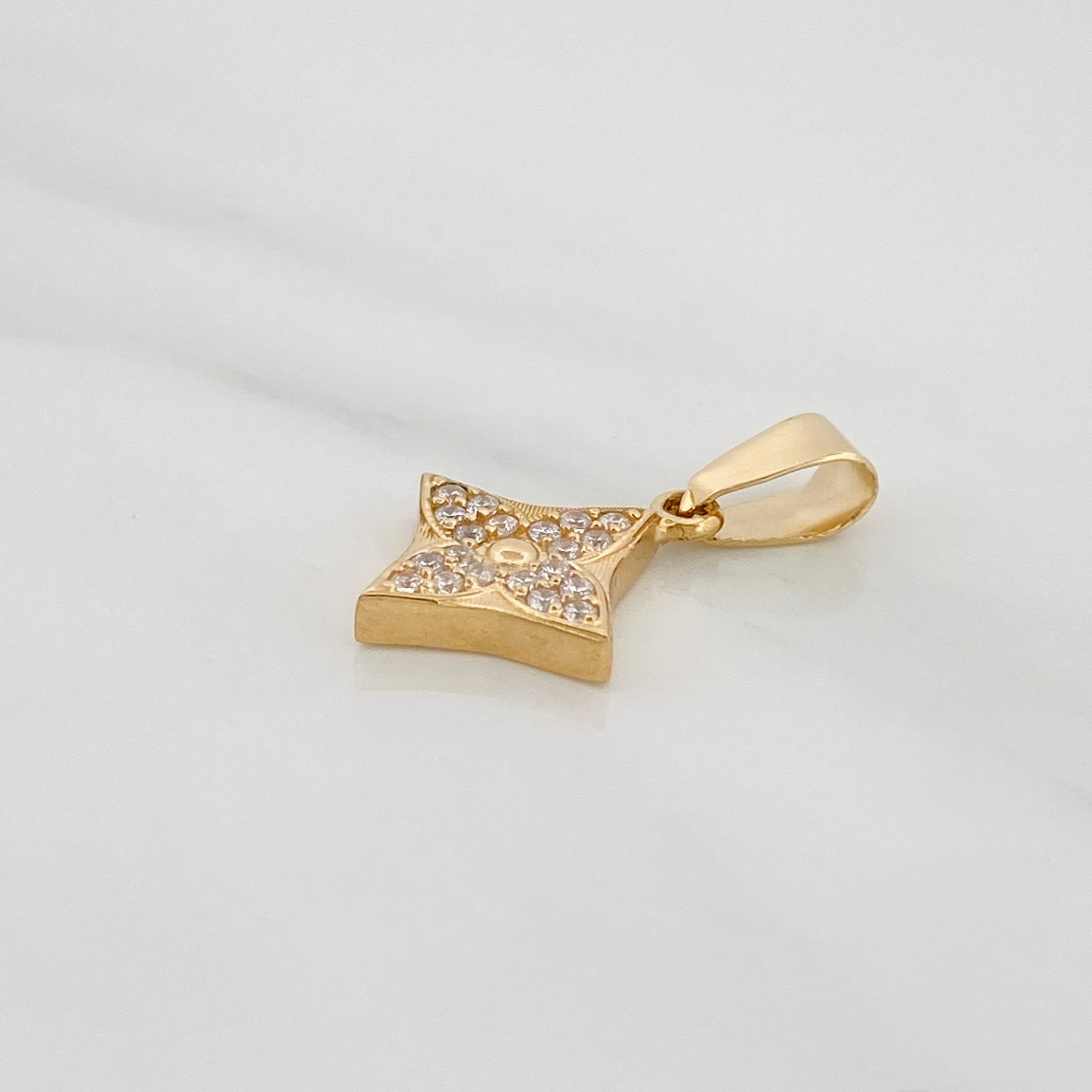 Dije Flor 2 g / 2 cm Oro Amarillo 18K