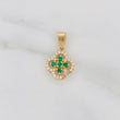 Dije Trébol Doble 1.6 g / 2 cm Oro Amarillo 18K