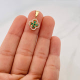 Dije Trébol Doble 1.6 g / 2 cm Oro Amarillo 18K
