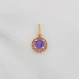 Dije Halo Circulo 1.1 g / 1.6 cm Oro Amarillo 18K