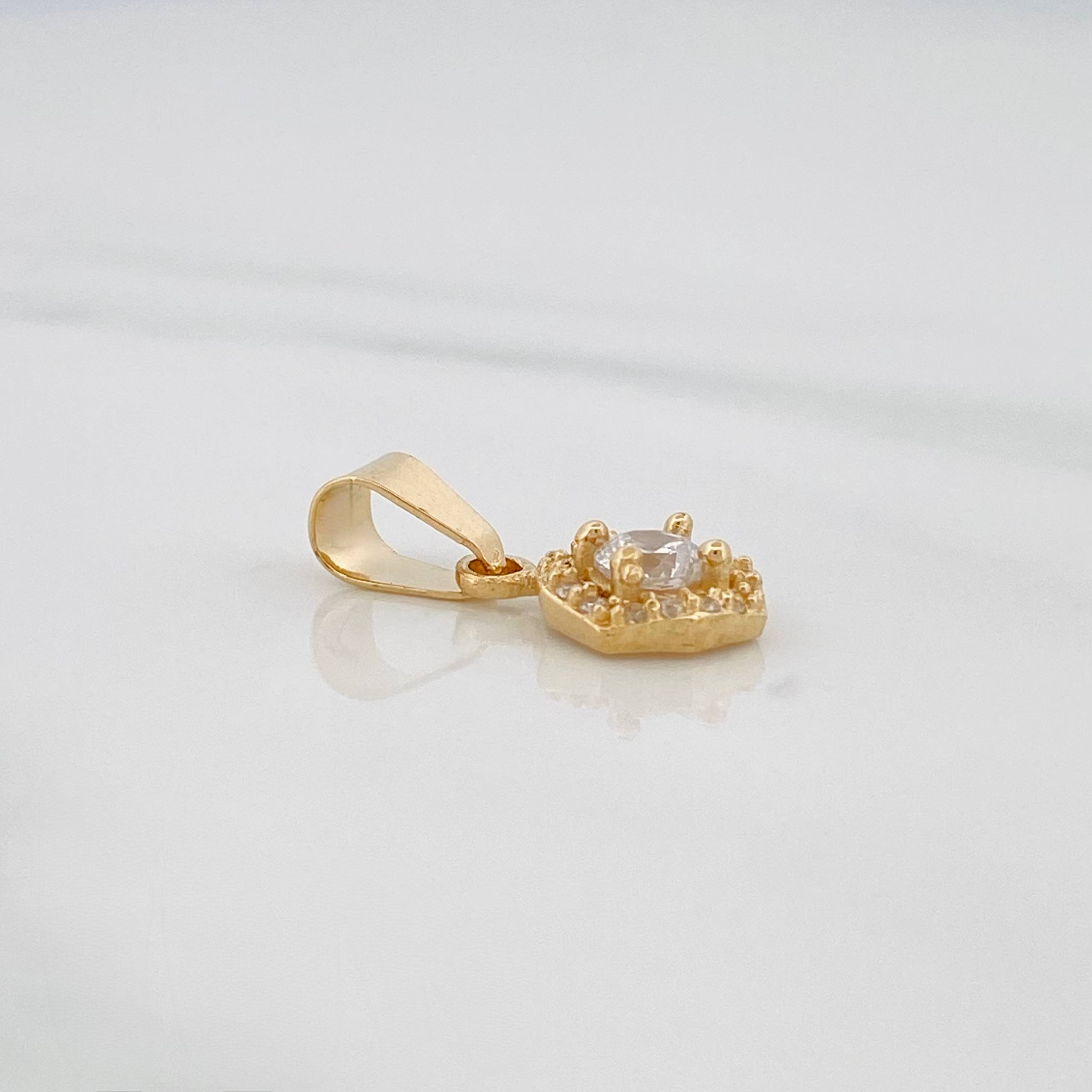 Dije Halo Circulo 1.15 g / 1.7 cm Oro Amarillo 18K