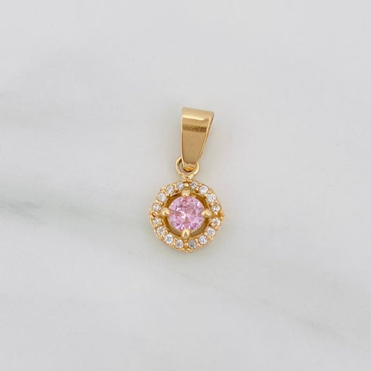 Dije Halo Circulo 1.2 g / 1.7 cm Oro Amarillo 18K