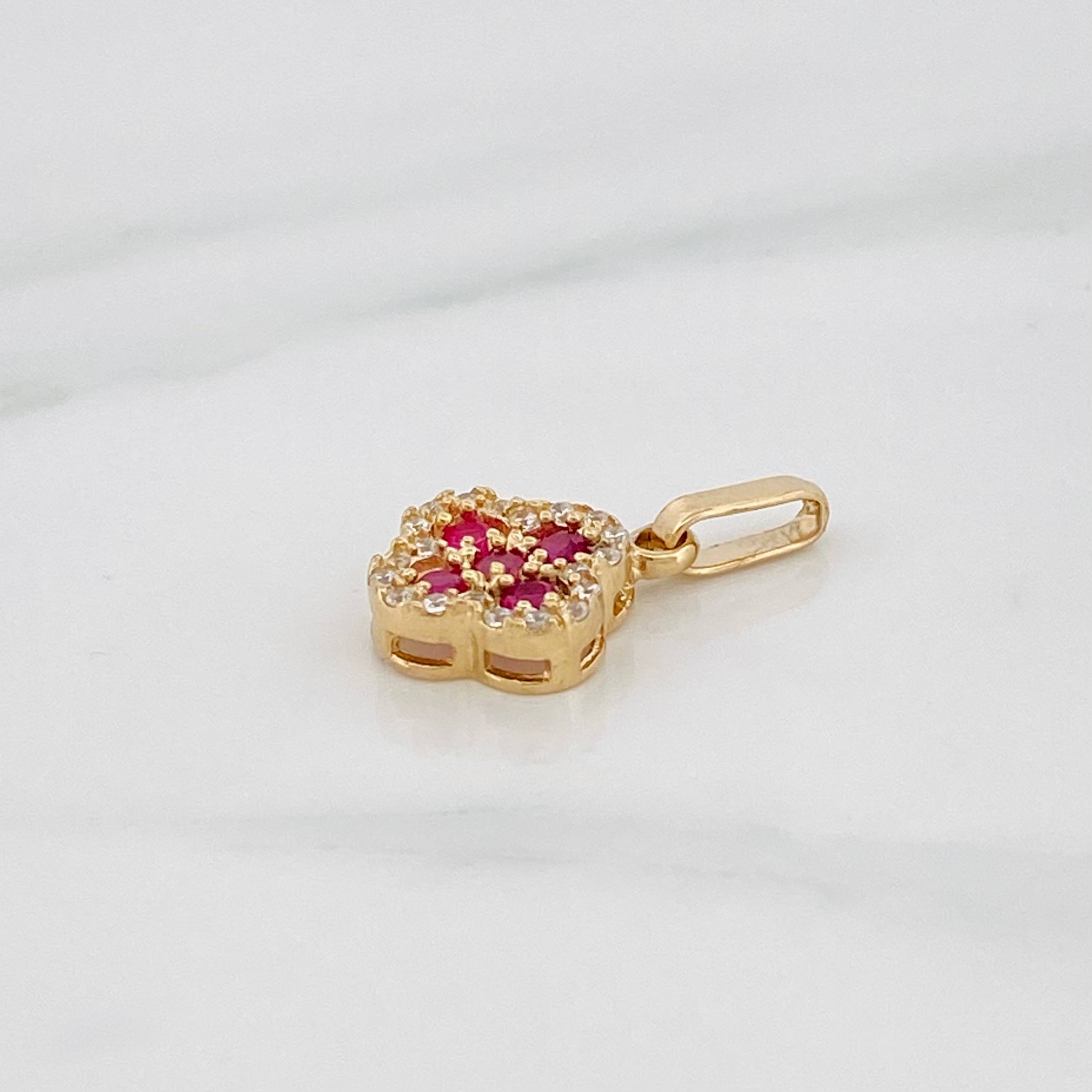 Dije Trébol 1.15 g / 1.8 cm Oro Amarillo 18K