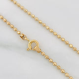 Cadena Militar Diamantada Corazon 7.2 g / 43 cm / 1.65 mm Oro Amarillo 18K