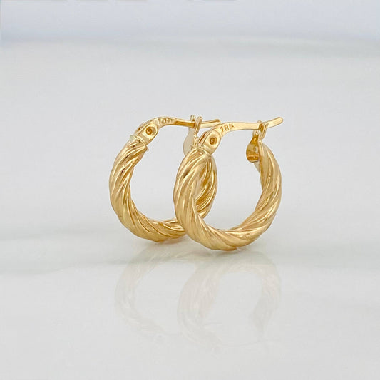 Candongas Mati 1.85 g / 1.7 cm Oro Amarillo 18K