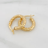 Candongas Mati 1.85 g / 1.7 cm Oro Amarillo 18K