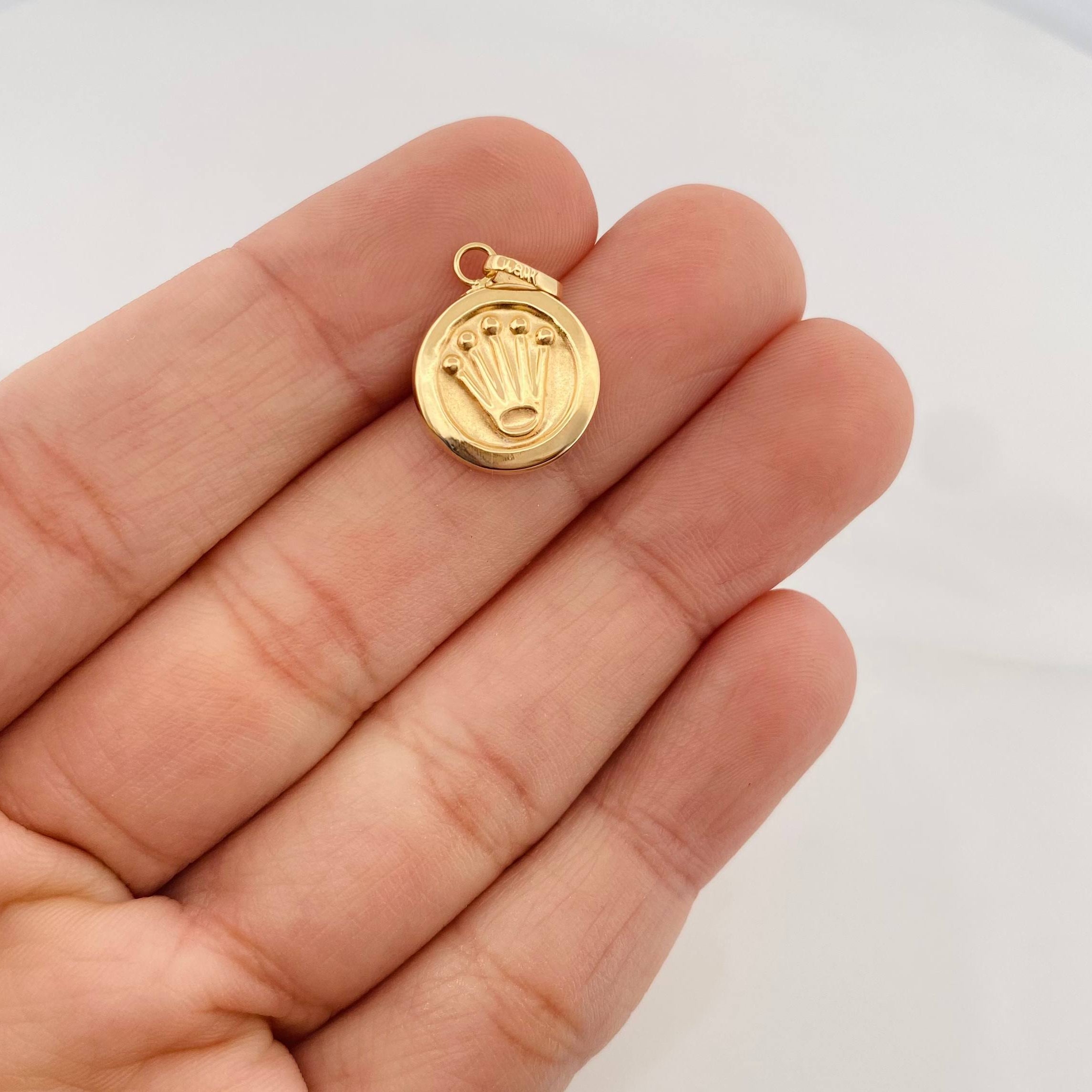 Dije Corona 0.9 g / 2.1 cm Oro Amarillo 18K