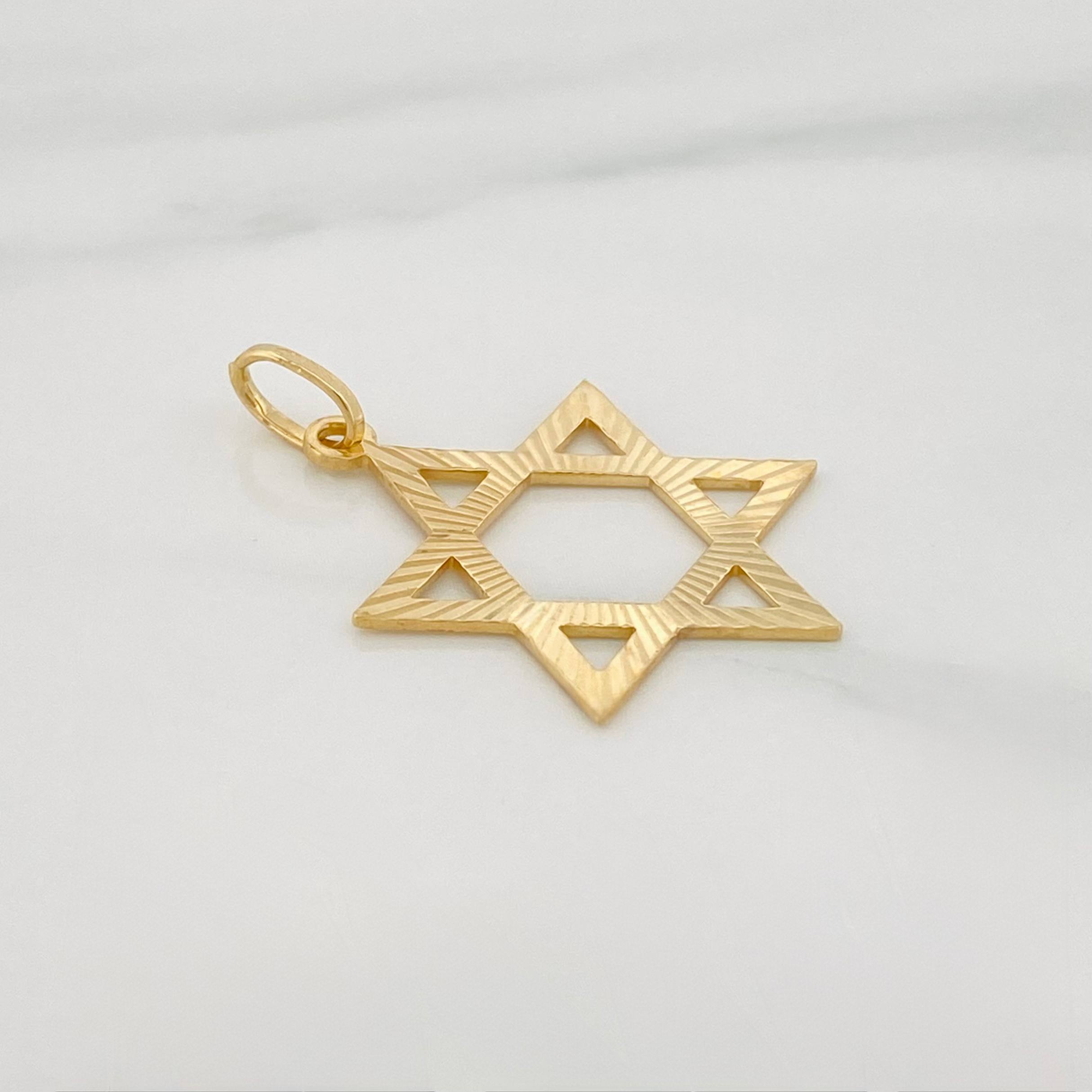 Dije Estrella De David 2 g / 3.3 cm Oro Amarillo 18K