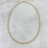 Cadena Cubana 4.3gr / 50cm / 3.2mm Oro Amarillo +0Ⴃ
