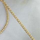 Cadena Cubana 3.3gr / 45cm / 2.3mm Oro Amarillo +0 *