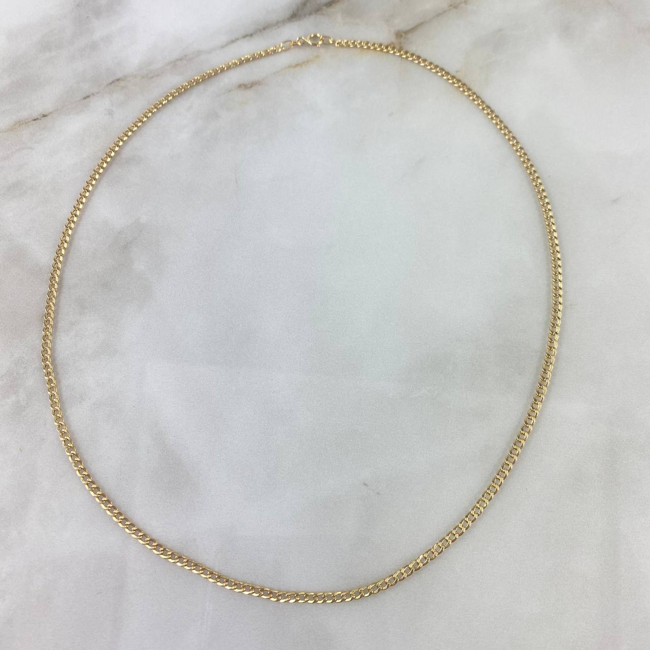 Cadena Cubana 3.25gr / 60cm / 2.5mm Oro Amarillo +0 *