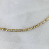 Cadena Cubana 3.25gr / 60cm / 2.5mm Oro Amarillo +0 *
