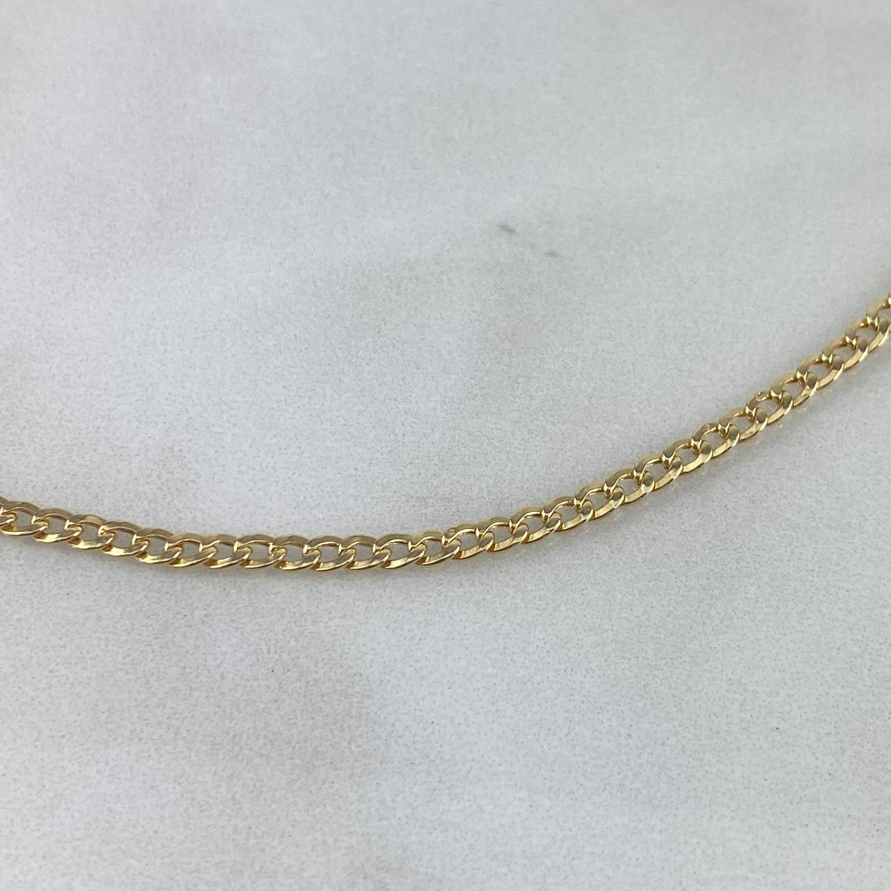 Cadena Cubana 2.55gr / 45cm / 2.5mm Oro Amarillo +1