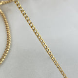 Cadena Cubana 2.55gr / 45cm / 2.5mm Oro Amarillo +1