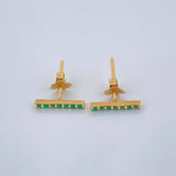 Topos Linea Esmeralda 1.1gr / Oro Amarillo 18K &
