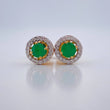 Topos Halo Circulo Esmeralda 1.9gr / Oro Amarillo 18K &