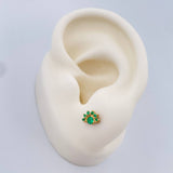 Topos Arco Iris Esmeralda 1.2gr / Oro Amarillo 18K &