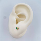 Topos Disel Esmeralda 0.85gr / Oro Amarillo 18K &