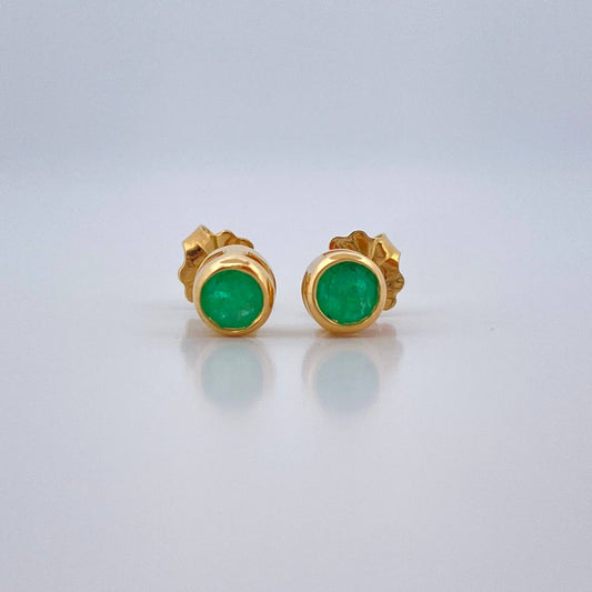 Topos Disel Esmeralda 1.1gr / Oro Amarillo 18K &