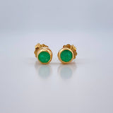 Topos Disel Esmeralda 1.1gr / Oro Amarillo 18K &