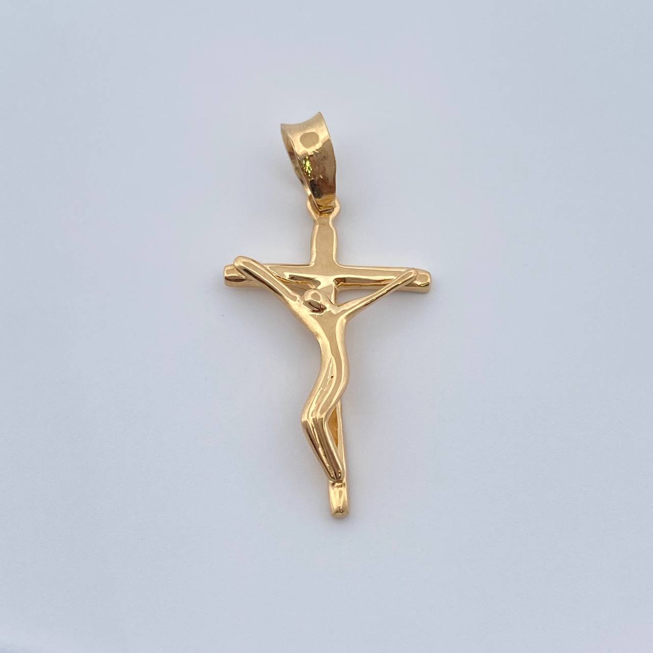 Dije Cruz Cristo 1.15gr / 2.8cm-Oro Amarillo 18K &