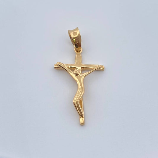 Dije Cruz Cristo 1.3gr / 2.8cm-Oro Amarillo 18K &