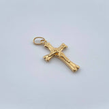 Dije Cruz Cristo 0.5gr / 2.4cm-Oro Amarillo 18K &