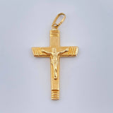 Dije Cruz Cristo 1.55gr / 4cm-Oro Amarillo 18K &