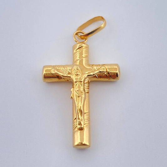 Dije Cruz Cristo 1.45gr / 3.1cm-Oro Amarillo 18K &