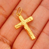 Dije Cruz Cristo 1.45gr / 3.1cm-Oro Amarillo 18K &