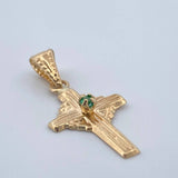 Dije Cruz 0.6gr / 2.4cm-Oro Amarillo 18K &