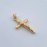 Dije Cruz Cristo 0.7gr / 2.7cm-Oro Amarillo 18K &