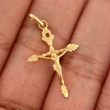 Dije Cruz Cristo 1.3gr / 3cm-Oro Amarillo 18K &