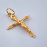 Dije Cruz Cristo 1.3gr / 3cm-Oro Amarillo 18K &