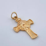 Dije Cruz Rostro Cristo 1.95gr / 2.6cm-Oro Amarillo 18K &