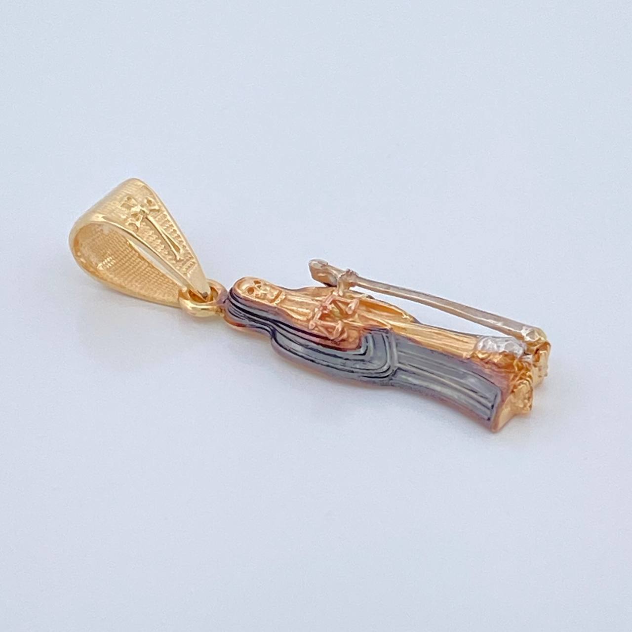 Dije Santa Muerte 2.45gr / 3cm / Tres Oros 18K &