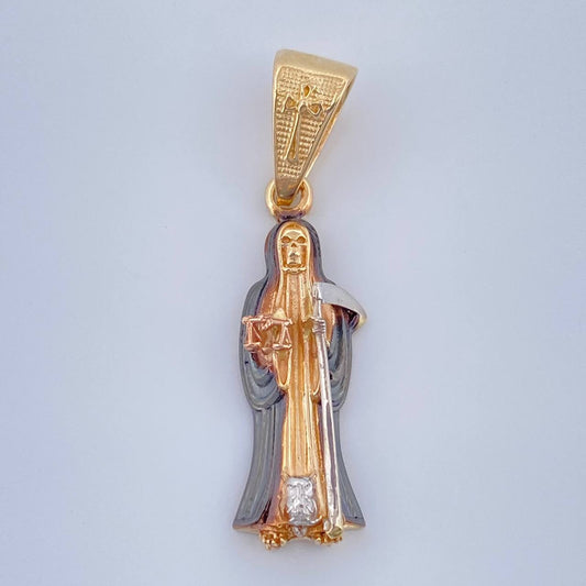 Dije Santa Muerte 2.45gr / 3cm / Tres Oros 18K &