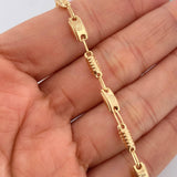 Pulso Rustico Corona 3.3gr / 20.5cm / 4mm Oro Amarillo 18K &