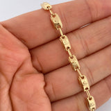 Pulso Rustico Corona 3.95gr / 21cm / 4mm Oro Amarillo 18K &