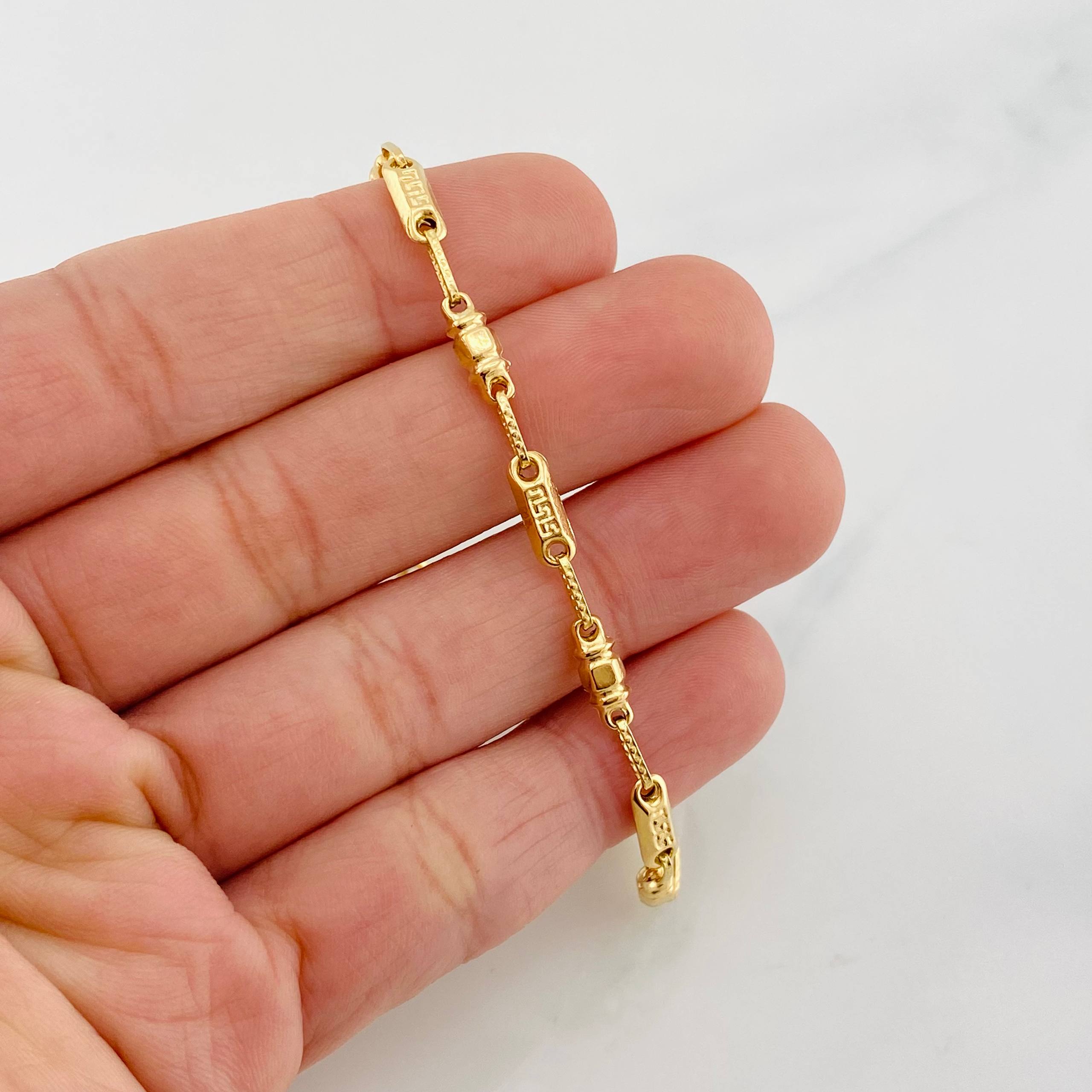 Pulso Rustico Tribal 4.05 g / 21 cm / 3.4 mm Oro Amarillo 18K