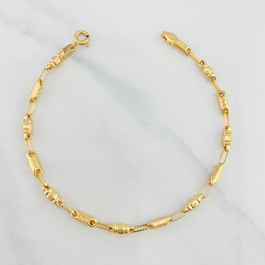 Pulso Rustico Tribal 4.05 g / 21 cm / 3.4 mm Oro Amarillo 18K
