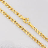 Cadena Cubana 4.5g / 60cm / 3mm Oro Amarillo 18K