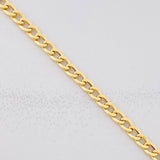 Cadena Cubana 4.5g / 60cm / 3mm Oro Amarillo 18K