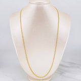 Cadena Cubana 4.5g / 60cm / 3mm Oro Amarillo 18K