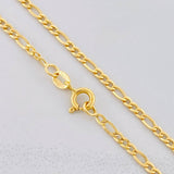 Cadena Figaro 3.15g / 50cm / 2.4mm Oro Amarillo 18K
