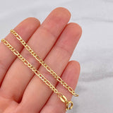 Cadena Figaro 3.2g / 50cm / 2.4mm Oro Amarillo 18K