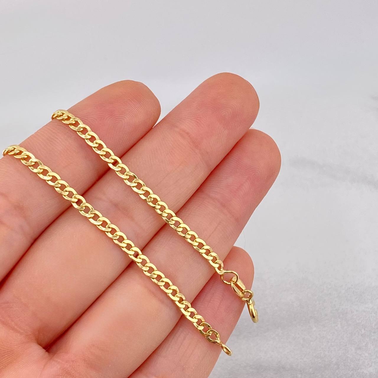 Cadena Cubana 4.65g / 50cm / 2.8mm Oro Amarillo 18K